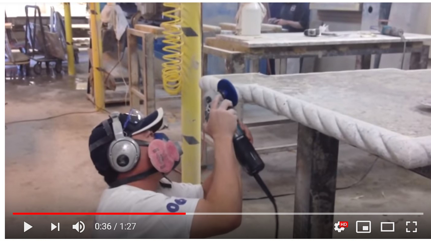 Video: Interesting Rope Edge Design on Granite Countertop