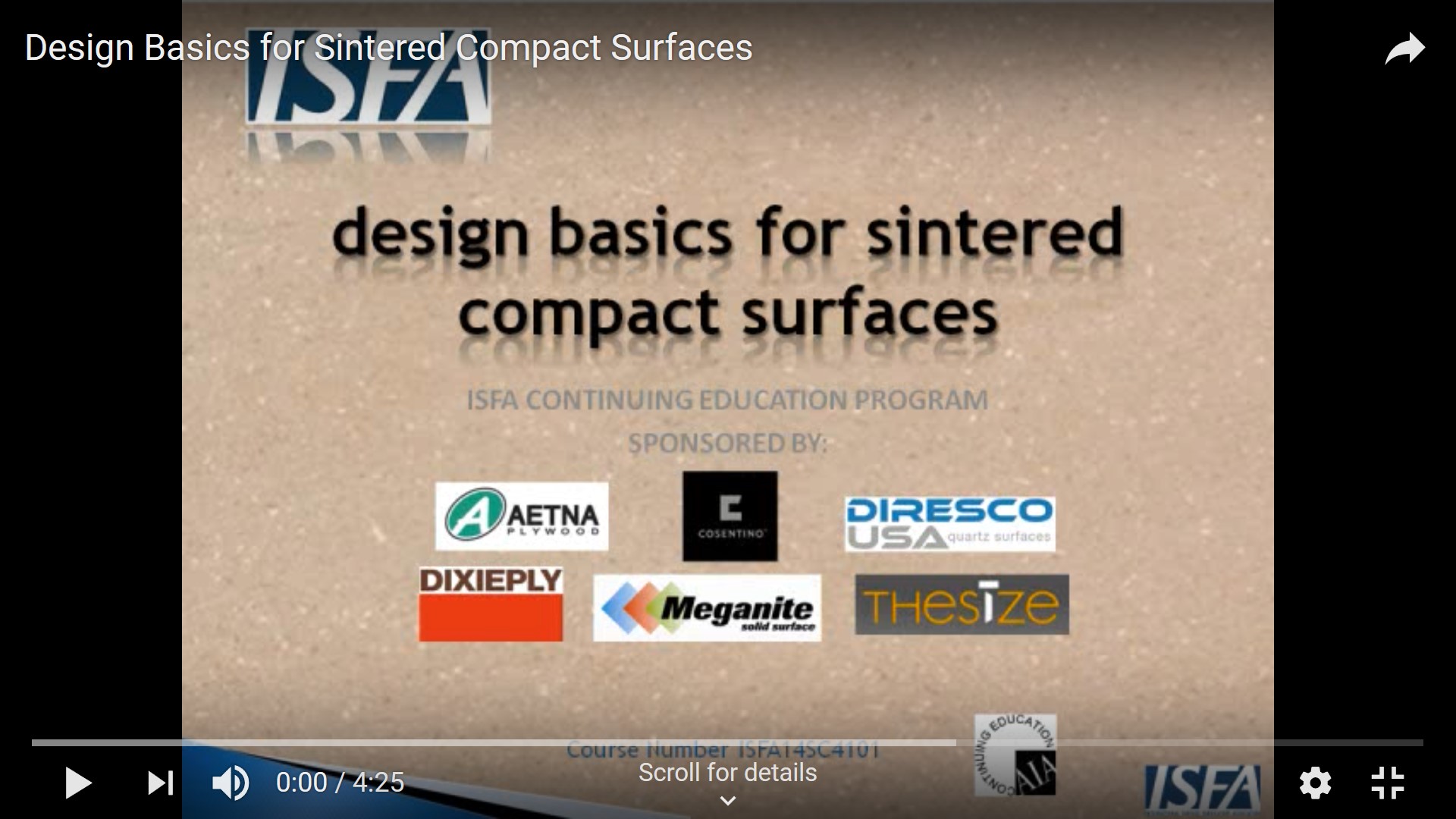 Video: Design Basics of Compact Sintered Surface